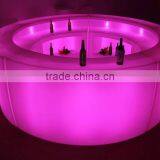 Rechargeable Led Glowing Bar Counter Light up Bar Table Bent and Round Bar Counter thumbnail-5