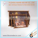 Custom White Metal Tray With Strip Wood Base in Cheap Price thumbnail-2