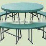 2017 Sigma Hot Sale 4 pc Picnic Round Plastic Dining Round Table and Chair Set thumbnail-1