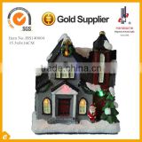 Small Inch Led Decoration Resin Christmas Village Houses