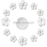 DIY 3D Flowers Mirror Sticker Wall Clock thumbnail-2