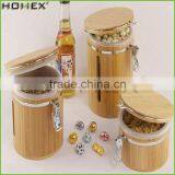 Best Selling OEM Personalized Bamboo Food Jar with Bamboo Airtight Lid /Homex_Factory