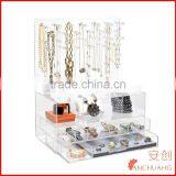 Large Desk Acrylic Jewelry Organizer Display Box thumbnail-1
