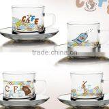 4oz 6oz 8oz Caffe Latte Espresso Cappuccino Glass Mug Set thumbnail-3