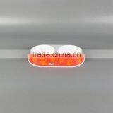 Double Wall New Handmade Embossed Look and Feel Ceramic Dog Bowl thumbnail-1