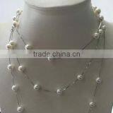 AAA 6-7mm Freshwater Pearl Necklace With White Silver Clasp thumbnail-1
