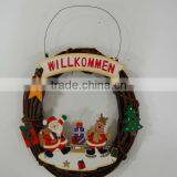 Christmas Wooden Wreath Decoration JA02-11998C thumbnail-1
