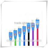 Micro USB Cable Charge , LED Light Smile Cable thumbnail-1