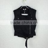 Custom Design Premium Quality Trendy Women Black Short Vest thumbnail-3
