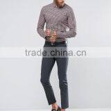 Latest Design Custom Long Sleeve Mens Pre-Shrunk 97% Cotton 3% Elastane Lightweight Check Print Skinny Fit Casual Shirts thumbnail-4