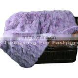 CX-D-123 Home Decora Patchwork Fox Fur Throw Blanket thumbnail-3