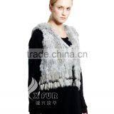 CX-G-B-88 Ladies Real Rabbit Fur Fashion Fur Tassel Women Fur Waistcoat thumbnail-2