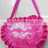Fashion Lace Quilt Hearted BOW Flower Little Girl Bag thumbnail-5