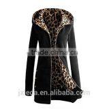 Women's Fashion Vintage Leopard Print Long Sleeve Hoodies Coat thumbnail-4