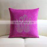 Letter Rhinestone Heat On Crystal Transfers Pillow Cover thumbnail-3
