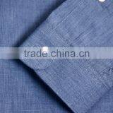 100% Cotton Blue Marl Long Sleeve Smart Shirt thumbnail-3