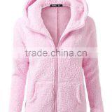 Hot Sale High Quality Super Comfort Custom Zipper up Women's Hoodie Coat thumbnail-1