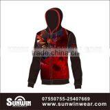 Wholesale Custom Fashion Design Full Sublimated Fleece Zipper- Up Men Hoodies thumbnail-1
