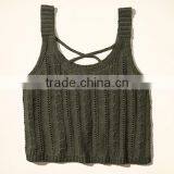 2018 New Fashion Womens Knitted Sleeveless Crochet Top With Wholesale Price thumbnail-6