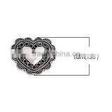 Heart Antique Silver Zinc Based Alloy Metal Sewing Buttons thumbnail-2