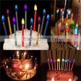 6pcs Birthday Cake Candles Assorted Colored Flames Safe Taper Chime Party Decor thumbnail-1