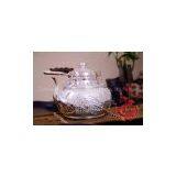 Silver Tea Set - Four Flowers Loop-handled Tea Set thumbnail-2