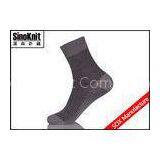 Dark Grey Stripe Men Dress Socks Quarter Mercerized Cotton Breathable Male Socks thumbnail-1
