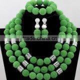 Plastic Necklace Nigerian Wedding Earrings African Bangles Jewelry Sets thumbnail-2