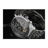 Steampunk Skeleton Tourbillon Automatic Watch Silver , Stainless Steel Watch thumbnail-1
