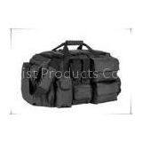 Zipper Black Gym Duffle Bag Multi Function / 7 Pockets Travel Duffle Bag For Men thumbnail-1