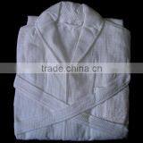 Wholesales Hotel White Cotton Waffle Bathrobe thumbnail-4