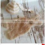 Newborn Mohair Hooded Romper Photography Props Mohair Ruffle Hat Baby Outfit Photo Props