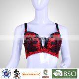 push up stylish sexy bra panty set images poplin fabric embroidery mesh padded bra and panty set