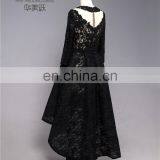 2017 Supplier Of Dress Long Sleeve Full Lace Front Short Back Long Black Prom Dress thumbnail-6