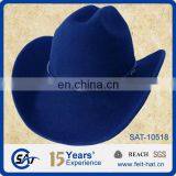 bargain price blue wool felt cowboy hat for travel, outdoor hat