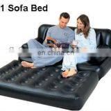 inflatable flocked air bed & 5 in 1 sofa bed,inflatable sofa