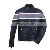 HMB-0476A LEATHER JACKETS MOTORBIKE COATS BLACK BIKER STYLE