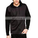 High Quality Blank Long Sleeve Hoodies Side Zipper Black Hoodies Men Sweatshirts thumbnail-2
