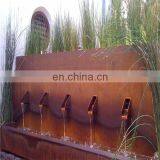 decorative metal screen landscape wall corten steel wall waterfall fountain