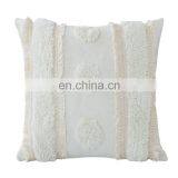Wholesale Decorative Boho Style Sofa Use Throw Pillow Cushion Cover Boho Tufted Pillow Case With Lace thumbnail-3