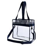 Outdoor Transparent Pvc Tote  Hand Bag With Long Handle And Shoulder Strap
