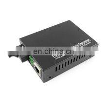 Ethernet 4 Port RJ45 Single Fiber 10/100/1000M Fiber Industrial Media Converter SFP thumbnail-3