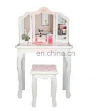 Princess Vanity Table With Two Folding Mirror