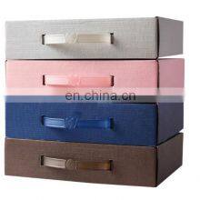 Wholesale Custom Printed Mailer Carton Foldable Postal Delivery Shoes Packaging Box With Handle Corrugated Paper Shipping Boxes