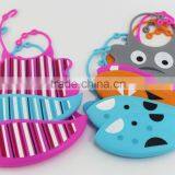 Cute Animal Printed Plain White Baby Bibs Wholesale thumbnail-6