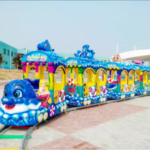 Manufacturer Amusement Park Outdoor Playground Indoor Battery Electric Train Rides With Track for Kids Adults Shopping Mall thumbnail-2