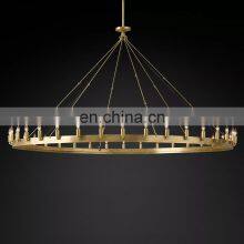 Modern Luxury American Retro Room Hotel Decoration Round Chandelier Lighting Camino Retro Filament Glass Lampshade Chandelier thumbnail-2