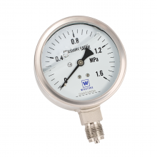 HNYB60 Stainless Steel Manometer Glycerine or Silicone Oil Filled Pressure Gauge,1/4