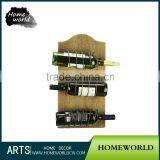 Shabby Chic Cottage Bar Decor Display Wall Mounted Wooden Wine Rack thumbnail-1