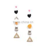 Fancy Multiple Piercings Colorful Beautiful Designed Earrings Set For Ladies thumbnail-1